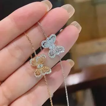 Tan Jianci Butterfly Diamond Necklace, Ring & Bracelet Set