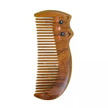 TAN MUJIANG Деревянный Железный Moku Bean Роскошный Набор Принцесса Кошка Лак Картина Чехол Включен Гребень, Гребень, Гладкий, Гребень, Антистатический, Гребень,