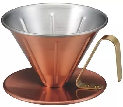 Tanabe Metal Copper Coffee Dripper Rib Small 4246 (для 1-2 человек)