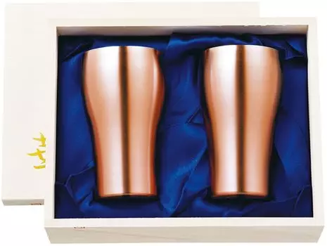 Tanabe Metal Fittings Hana Набор стаканов 2 шт. 200 мл Медь Зеркальный бронзовый