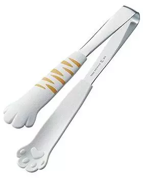 Tanabe Metal Tabletop Tongs Kyacchidanyan Tora White