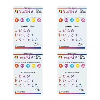 Tanaka Foods Furikake 5 вкусов Furikake 20 пакетиков x 4 упаковки в индивидуальной упаковке без добавок (40г)