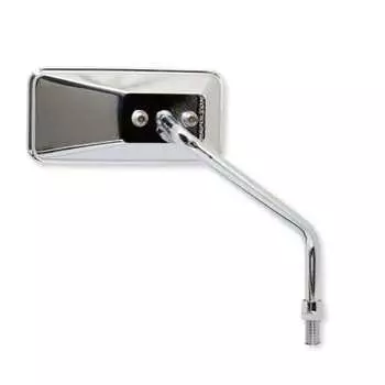 Tanax Bike Mirror Napoleon Custom Square Mirror Chrome Plated Blue Mirror Right Side 10mm Positive Thread ACB-101-10R