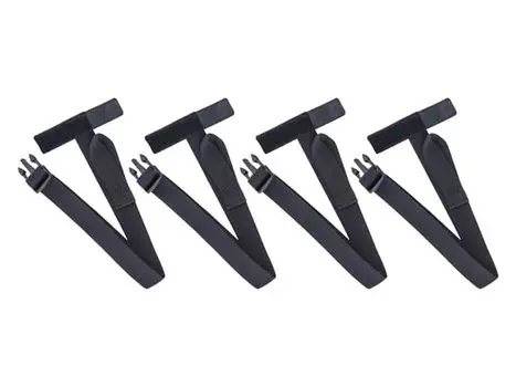 Tanax MOTOFIZZ Дополнительное крепление сумки 20 x с черными ремнями, 4 шт., 600 мм, застежка на липучке, защита от хлопанья, MP-353, чёрный