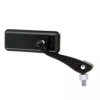 Tanax Napoleon Ball Joint Mirror 10mm Motorcycle Mirror (Square), Black/Blue, Right-Handed Thread, AMB-104-10