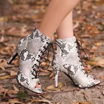 Танцевальная обувь, летняя женская обувь на высоком каблуке для выпускного вечера, женская обувь на каблуке, женские ботинки с открытым носком, женские ботинки из микрофибры для танцев, джаза, бальных танцев 35