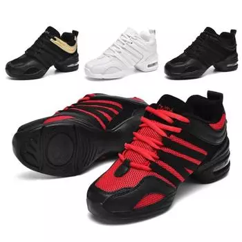 Танцевальная обувь с сетчатой мягкой подошвой Джазовая танцевальная обувь Четыре сезона Спортивная обувь для фитнеса 35