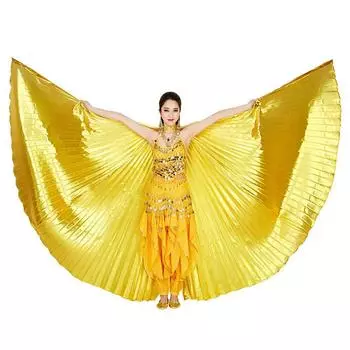Танцевальные крылья, костюмы для выступлений для взрослых, костюмы для танца живота на 360 градусов, золотые крылья, серебряные крылья, крылья для танца живота One size fits all