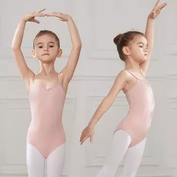 Балетные купальники для девочек, детские, с открытой спиной, с бантом, без рукавов, детские балетные костюмы, гимнастический боди 110 чёрный