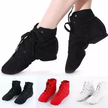 Танцевальные туфли больших размеров на плоской подошве для девочек с круглым носком, на низком каблуке и с низким вырезом, новые шнурки 26 чёрный