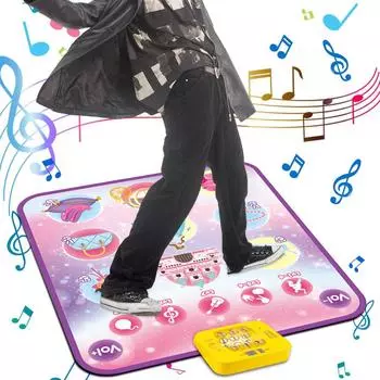 Танцевальный коврик Электронный танцевальный коврик Уличный музыкальный степ-танцевальный коврик Противоскользящий 5 игровых режимов 9 уровней сложности Уличное танцевальное одеяло