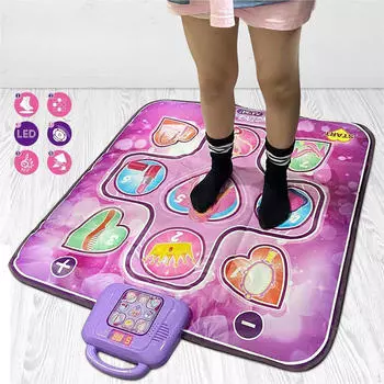 Танцевальный коврик Mixer Playmat Activity Pad Многофункциональные подарки для детей 3 4 5 6 7 8+ лет розовый
