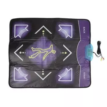 Танцевальный коврик мягкий, предотвращает скольжение, носимый, 100 музыкальных композиций, 60 игр, танцевальный коврик двойного назначения для телевизора, компьютера UK Plug