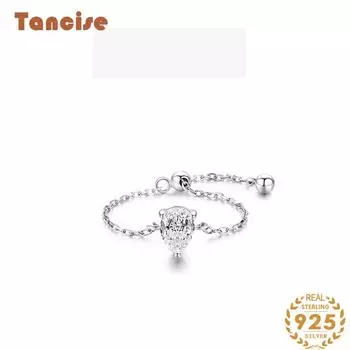 Tancise Classic стерлингового серебра 925 пробы кольцо с цирконом женские ювелирные изделия свадебное обещание вечерние подарок золотой