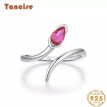 Tancise Classic стерлингового серебра 925 пробы кольцо с цирконом женские ювелирные изделия свадебное обещание вечерние подарок серебряный