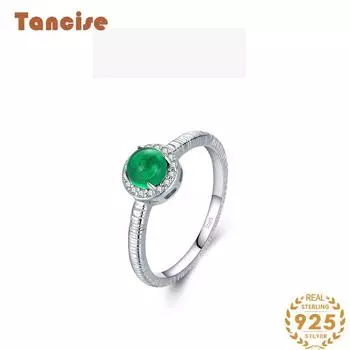 Tancise Classic стерлингового серебра 925 пробы кольцо с цирконом женские ювелирные изделия свадебное обещание вечерние подарок 5 серебряный