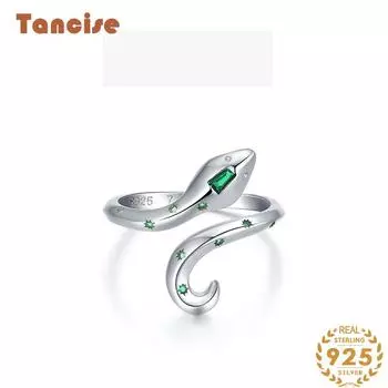 Tancise Classic стерлингового серебра 925 пробы кольцо с цирконом женские ювелирные изделия свадебное обещание вечерние подарок золотой