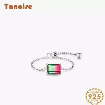 Tancise Classic стерлингового серебра 925 пробы кольцо с цирконом женские ювелирные изделия свадебное обещание вечерние подарок серебряный