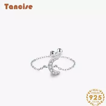 Tancise Classic стерлингового серебра 925 пробы кольцо с цирконом женские ювелирные изделия свадебное обещание вечерние подарок серебряный