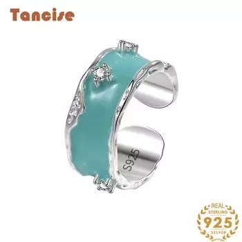Tancise Classic стерлингового серебра 925 пробы кольцо с цирконом женские ювелирные изделия свадебное обещание вечерние подарок
