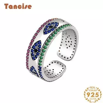 Tancise Classic стерлингового серебра 925 пробы кольцо с цирконом женские ювелирные изделия свадебное обещание вечерние подарок