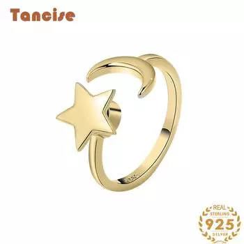 Tancise Classic стерлингового серебра 925 пробы кольцо с цирконом женские ювелирные изделия свадебное обещание вечерние подарок серебряный