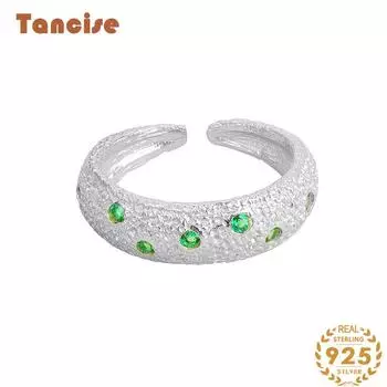Tancise Classic стерлингового серебра 925 пробы кольцо с цирконом женские ювелирные изделия свадебное обещание вечерние подарок серебряный