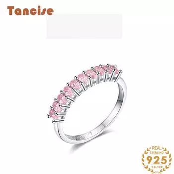 Tancise Classic стерлингового серебра 925 пробы кольцо с цирконом женские ювелирные изделия свадебное обещание вечерние подарок 5 серебряный