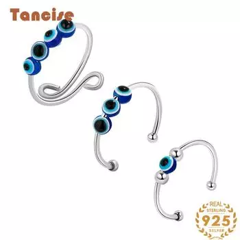 Tancise Classic стерлингового серебра 925 пробы кольцо с цирконом женские ювелирные изделия свадебное обещание вечерние подарок