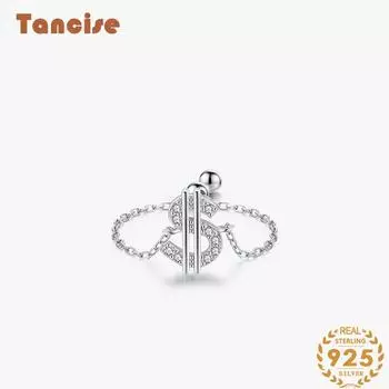 Tancise Classic стерлингового серебра 925 пробы кольцо с цирконом женские ювелирные изделия свадебное обещание вечерние подарок серебряный