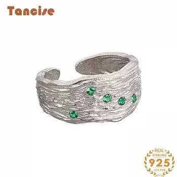 Tancise Classic стерлингового серебра 925 пробы кольцо с цирконом женские ювелирные изделия свадебное обещание вечерние подарок серебряный