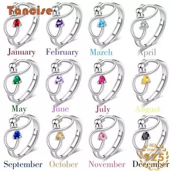 Tancise Classic стерлингового серебра 925 пробы кольцо с цирконом женские ювелирные изделия свадебное обещание вечерние подарок