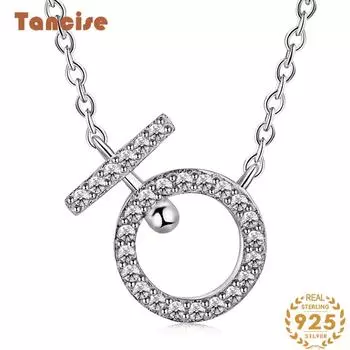 Tancision S925 из стерлингового серебра с муассанитом, роскошное индивидуальное ожерелье с подвеской, женская классическая цепочка Tide Sugar, полная дикой цепочки на ключицы. золотой