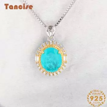 Tancision S925 Стерлинговое серебро Циркон 7*9 Роскошное индивидуальное ожерелье с подвеской Женская классическая цепочка Tide Sugar с дикой цепочкой на ключицы.