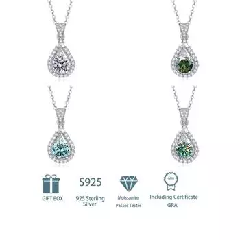 Tancision S925 стерлингового серебра Муассанит Роскошное индивидуальное ожерелье с подвеской женское классическое ожерелье прилив вечерние подарок 1CT белый