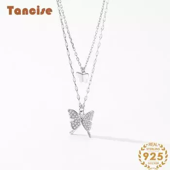 Tancision S925 стерлингового серебра Роскошное индивидуальное ожерелье с подвеской женское классическое ожерелье Tide ожерелье подарок на вечеринку серебряный