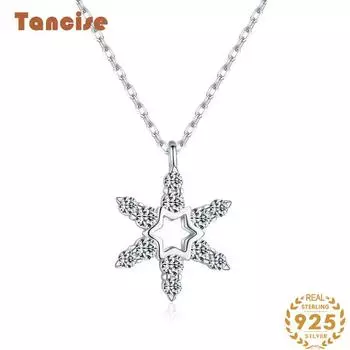 Tancision S925 стерлингового серебра Роскошное индивидуальное ожерелье с подвеской женское классическое ожерелье Tide ожерелье подарок на вечеринку серебряный