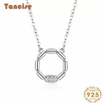 Tancision S925 стерлингового серебра Роскошное индивидуальное ожерелье с подвеской женское классическое ожерелье Tide ожерелье подарок на вечеринку серебряный