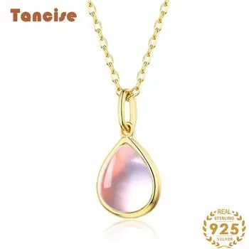 Tancision S925 стерлингового серебра, светлый роскошный ажурный кулон, женское модное универсальное ожерелье с розовым кристаллом розовый