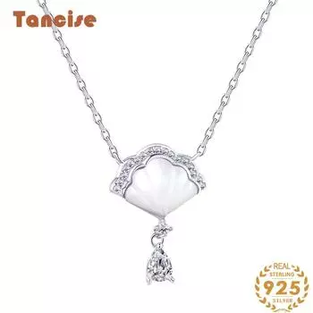 Tancision стерлингового серебра 925 пробы, полное ожерелье Love, женское корейское ожерелье на ключице, индивидуальное ожерелье с подвеской в виде милого сердца серебряный