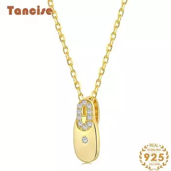 Tancision стерлингового серебра 925 пробы, полное ожерелье Love, женское корейское ожерелье на ключице, индивидуальное ожерелье с подвеской в виде милого сердца серебряный