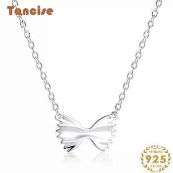 Tancision стерлингового серебра 925 пробы, полное ожерелье Love, женское корейское ожерелье на ключице, индивидуальное ожерелье с подвеской в виде милого сердца серебряный