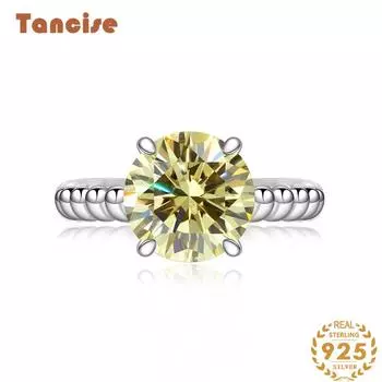 Танциз Ювелирные изделия 6,5 карат Порошок Циркон 10 * 10 Кольцо Ювелирные изделия 5 белый