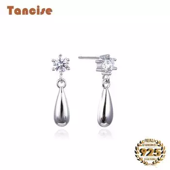 Танциз модные цирконовые серьги в форме капли воды для женской свадьбы, подарок на вечеринку
