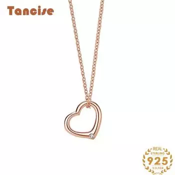 Танциз S925 стерлингового серебра Роскошное индивидуальное ожерелье с подвеской женское классическое ожерелье прилива серебряный