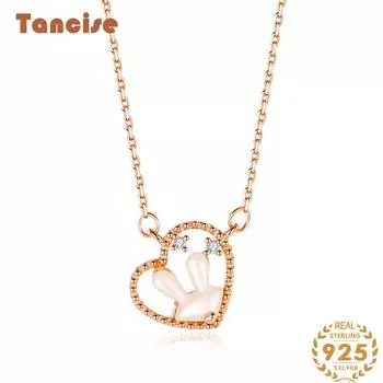 Танциз S925 стерлингового серебра Роскошное индивидуальное ожерелье с подвеской женское классическое ожерелье прилива
