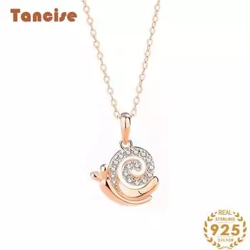 Танциз S925 стерлингового серебра Роскошное индивидуальное ожерелье с подвеской женское классическое ожерелье прилива серебряный