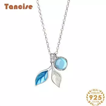 Танциз S925 стерлингового серебра Роскошное индивидуальное ожерелье с подвеской женское классическое ожерелье прилива серебряный