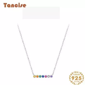 Танциз S925 стерлингового серебра Роскошное индивидуальное ожерелье с подвеской женское классическое ожерелье прилива серебряный