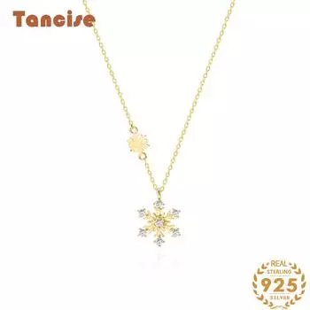 Танциз S925 стерлингового серебра Роскошное индивидуальное ожерелье с подвеской женское классическое ожерелье прилива серебряный